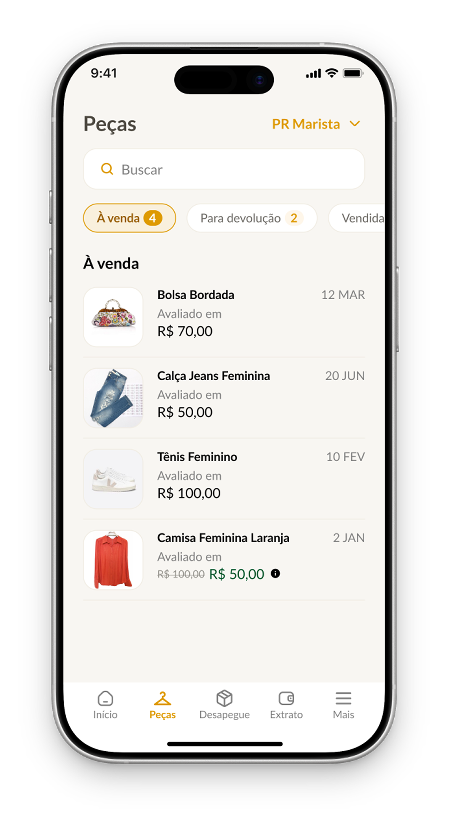 App Peça Rara